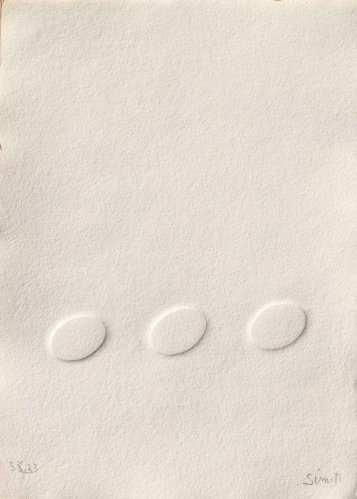 Turi Simeti - 3 White Ovals