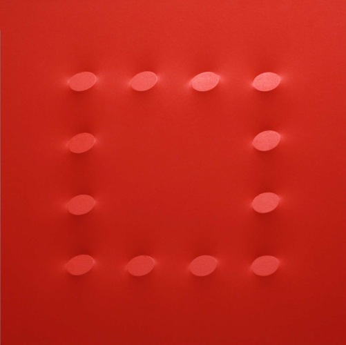 Turi-Simeti - 12 ovali rossi (quadrato su quadrato rosso)