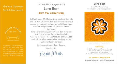Lore Bert in der Galerie Schrade 2026