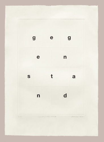 Heinz Gappmayr - Gegenstand
