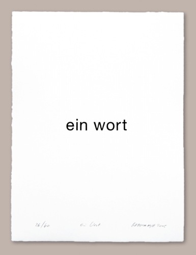 Heinz Gappmayr - ein wort