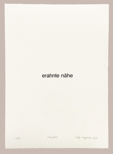 Heinz Gappmayr - erahnte Nähe
