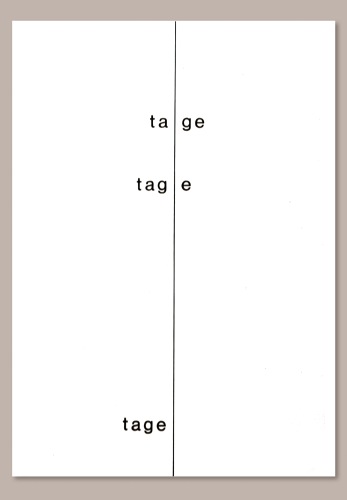 Heinz Gappmayr - Tage
