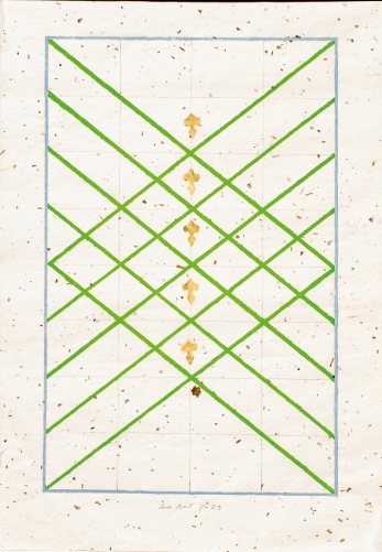 Lore Bert - Komposition auf Maulbeerbaumpapier