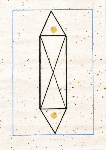 Lore Bert - Komposition auf Maulbeerbaumpapier