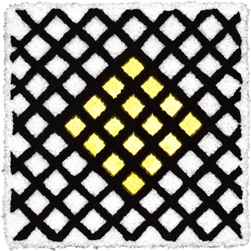 Lore Bert - Diagonalraster mit Blattgold