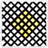 Diagonal Grid with Gold Leaf