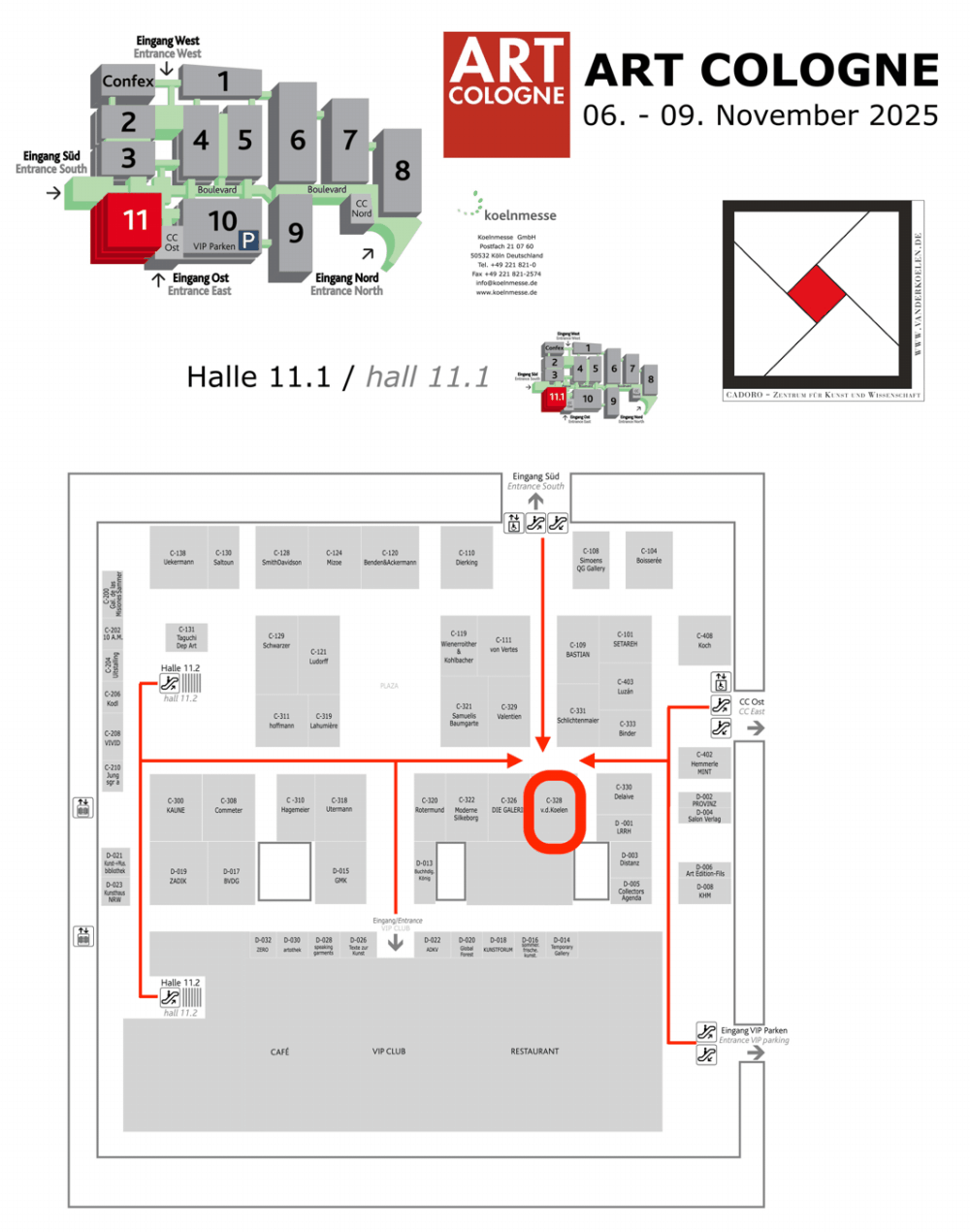 Hallenplan Art Cologne 2025